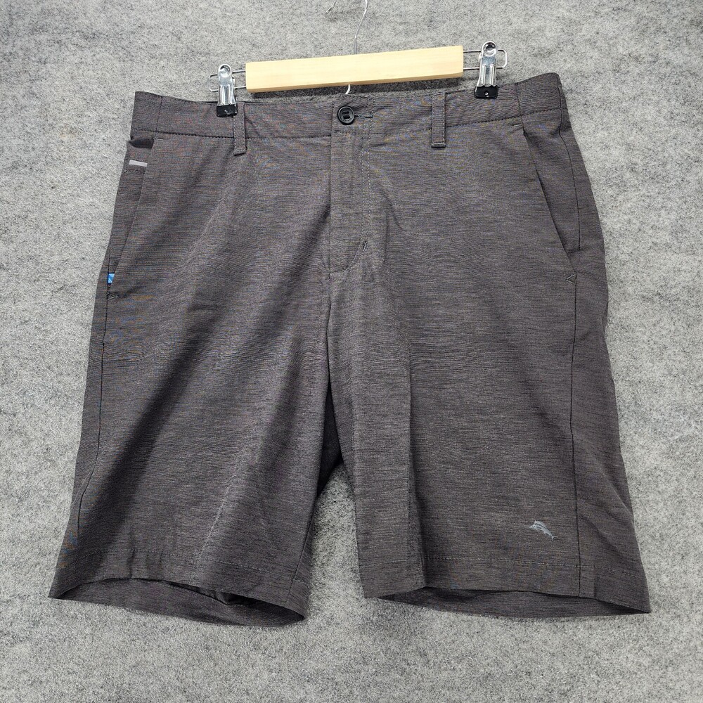 Tommy Bahama Shorts Mens 33 Gray Performance Mid Rise